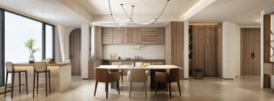 侘寂风餐厅3D模型下载